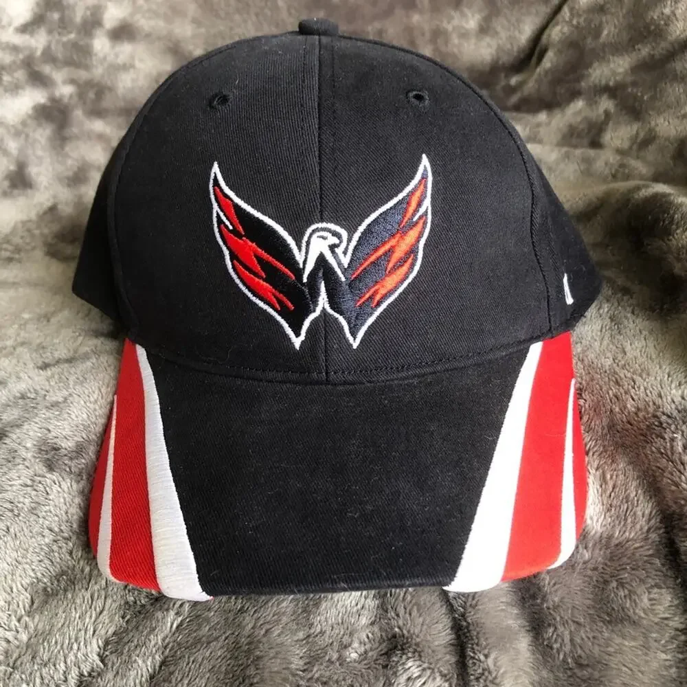Washington Capitals Hat Youth Size 47 Brand NHL Hockey Cap Adjustable Velcro